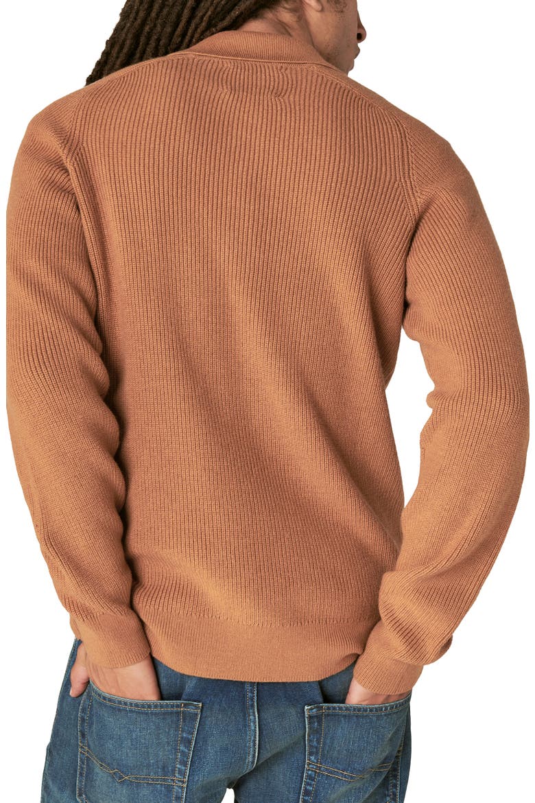 Cloud Soft Rib Cotton Blend Polo Sweater, Alternate, color, THRUSH