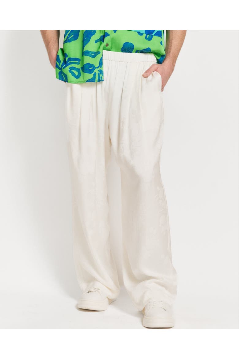 "Beach Blossom" Wide-Leg Pants, Alternate, color, White