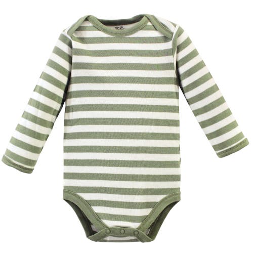 Touched By Nature 5pk Long Sleeve Organic Bodysuits In Multi