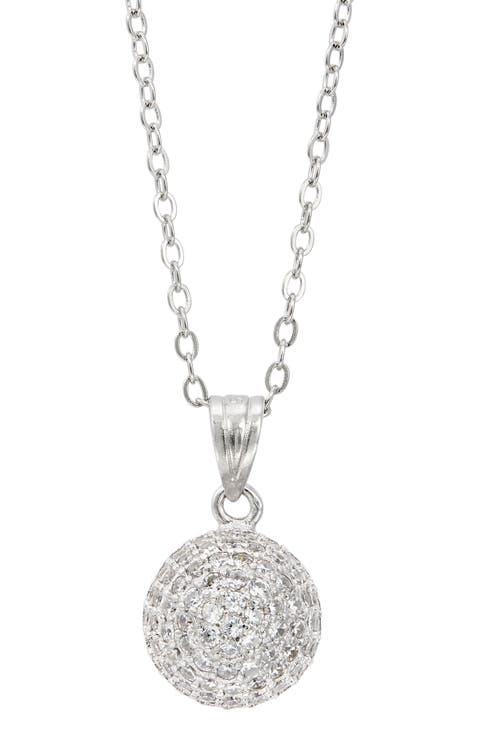 Pavé Cubic Zirconia Pendant Necklace