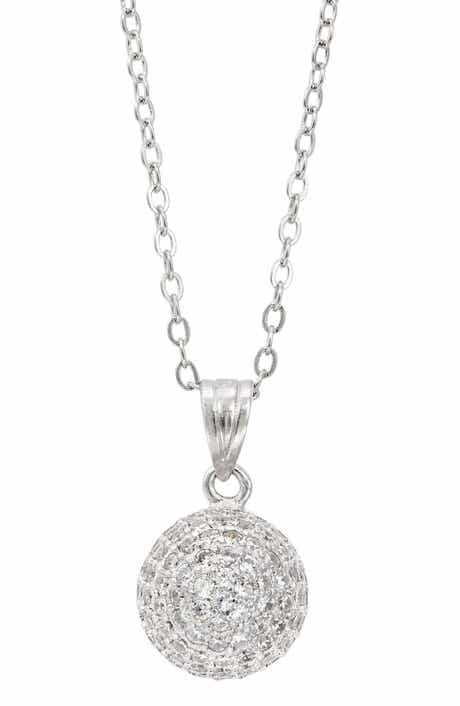 SAVVY CIE JEWELS Pavé Cubic Zirconia Pendant Necklace