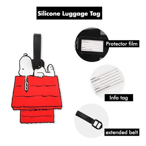 Peanuts Snoopy Luggage Tag, Set Of 4 In Multi