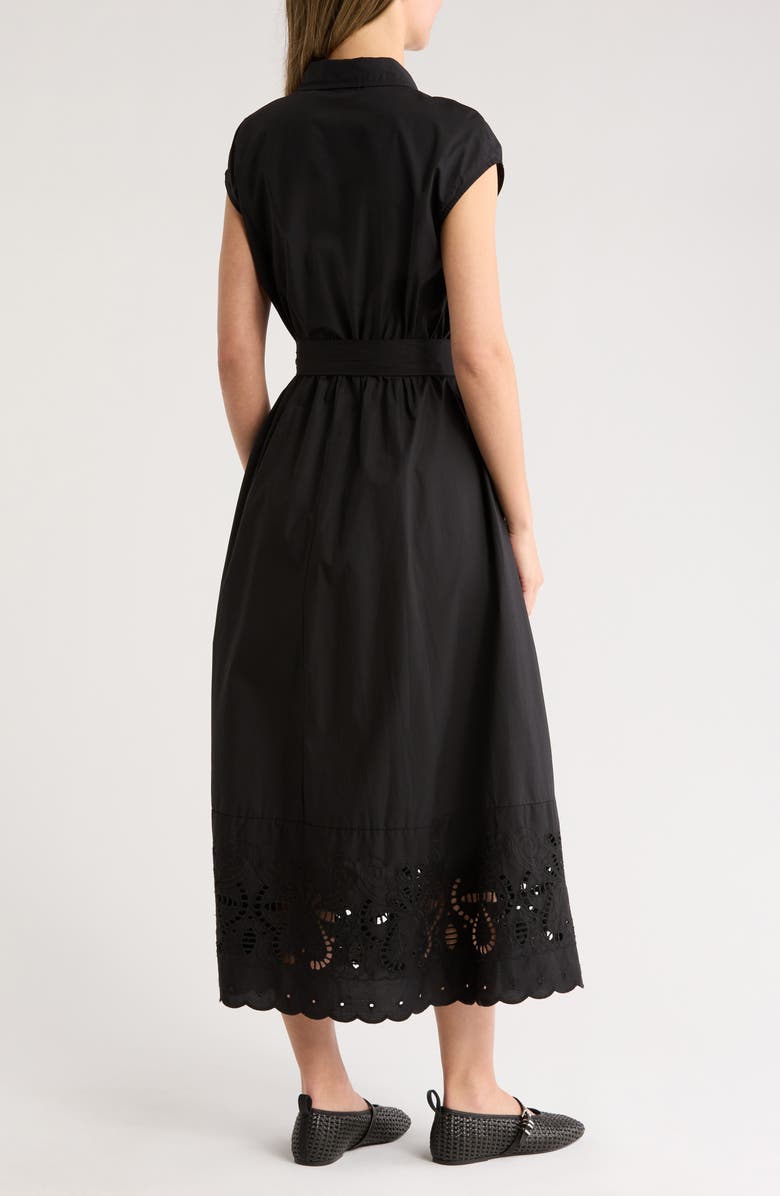 Ellen Tracy Embroidered Cotton Shirtdress, Alternate, color,