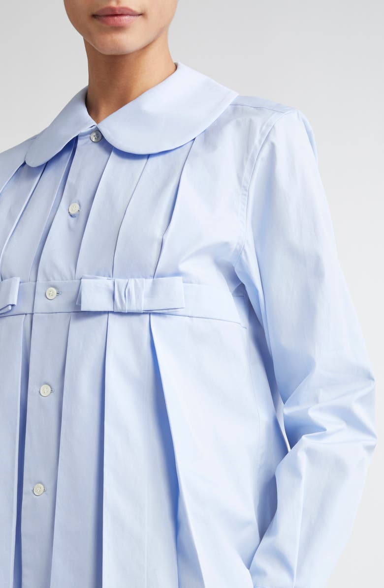 Comme des Garçons Girl Bow Detail Cotton Broadcloth Button-Up Shirt, Alternate, color, 