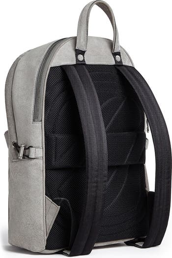 Grey shops suede backpack