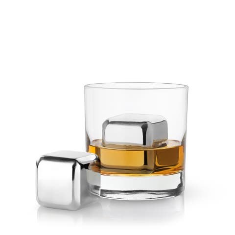 Glacier Rocks Large Cubes in Stainless Steel Set of 2