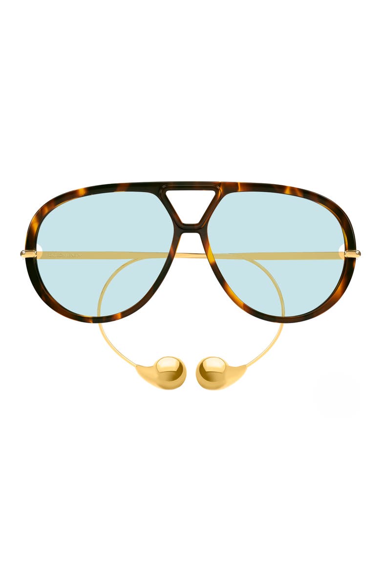 Drop 63mm Aviator Sunglasses, Main, color, HAVANA
