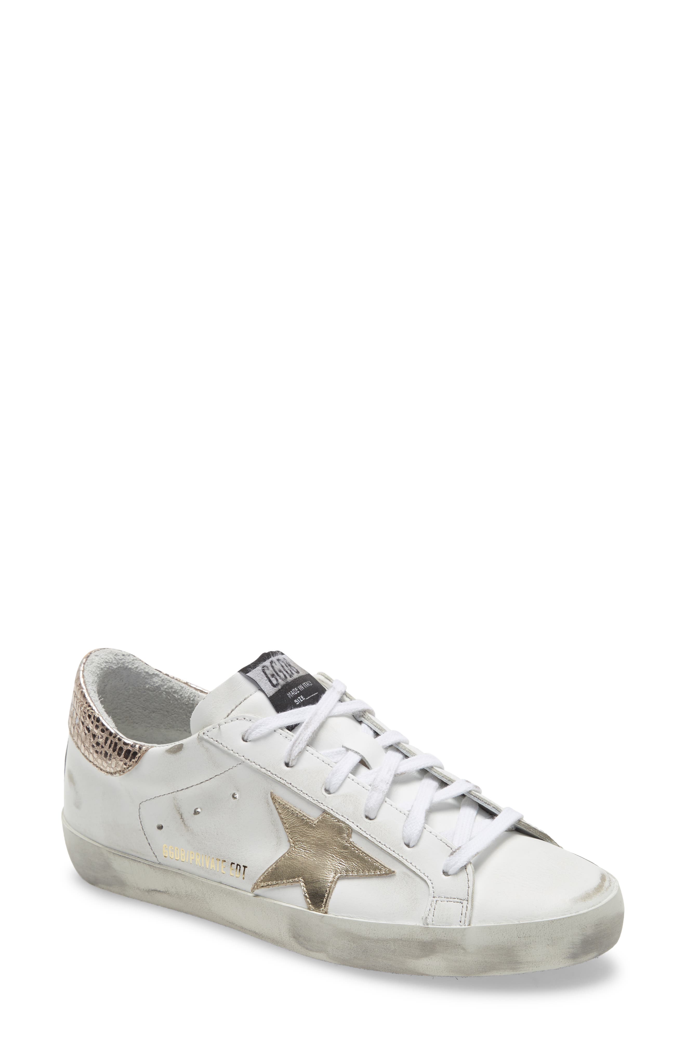 Golden Goose Superstar Low Top Leather Sneaker, Main, color, 