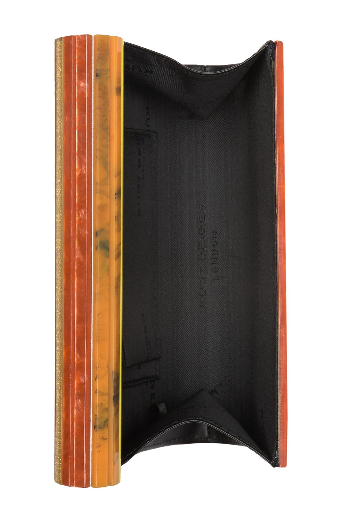 Stripe Envelope Clutch, Alternate, color, ORANGE