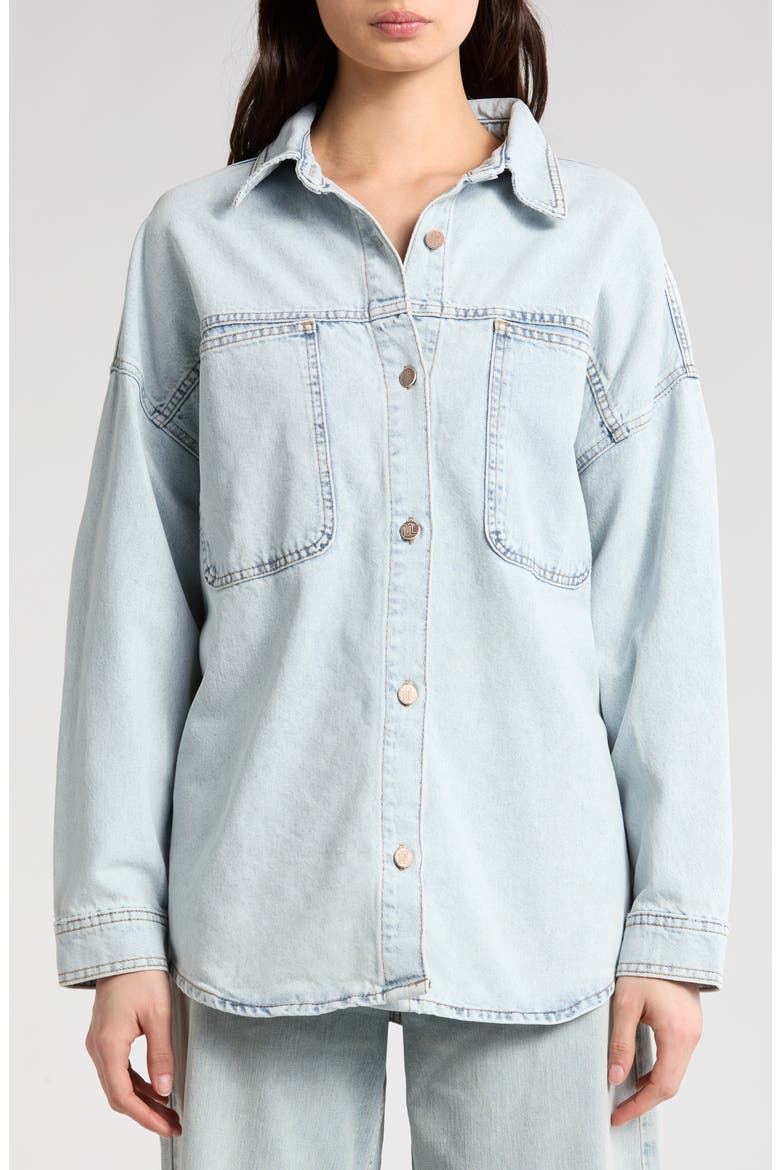 Molly Oversize Denim Shirt Jacket, Alternate, color, MEDIUM WASH