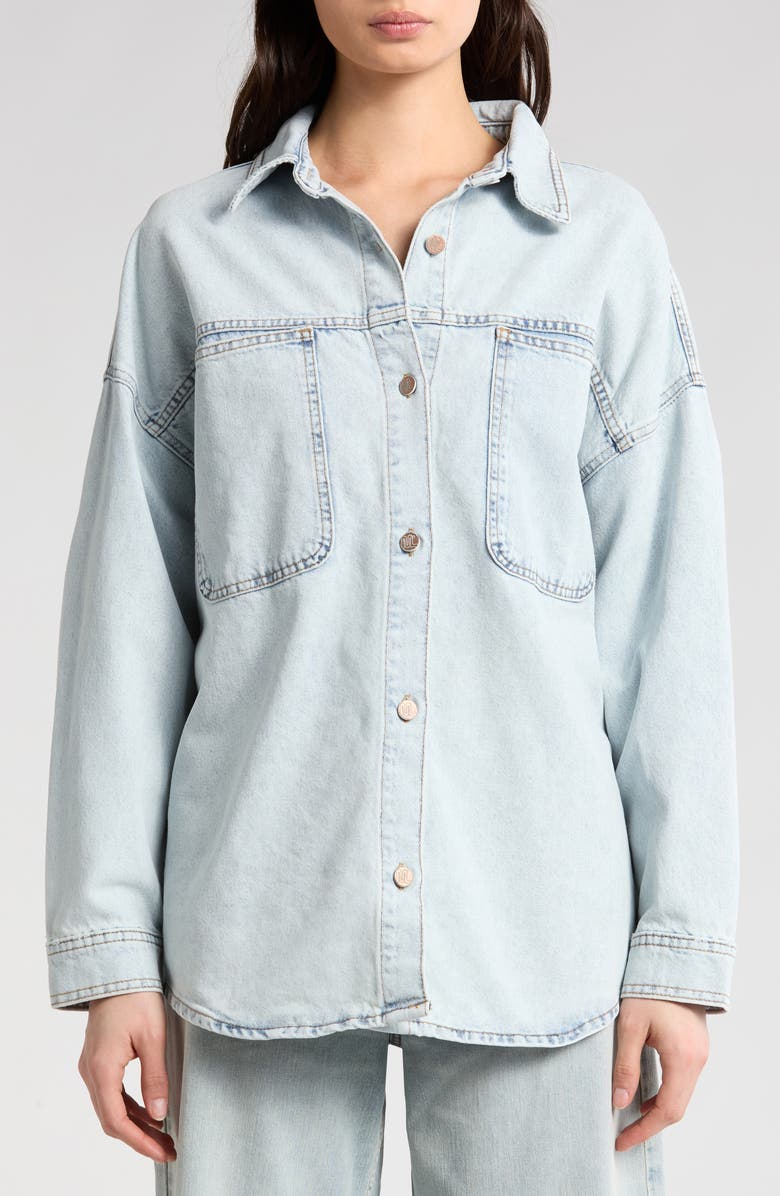 Marine Layer Molly Oversize Denim Shirt Jacket, Alternate, color, Medium Wash