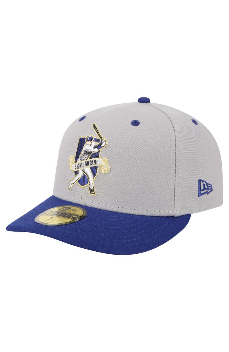 New Era Men's New Era Shohei Ohtani Gray Los Angeles Dodgers 59FIFTY Fitted Hat, Alternate, color, 