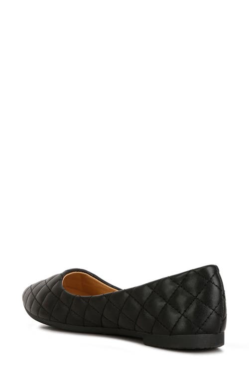 London Rag Rikhani Quilted Detail Ballet Flats In Black