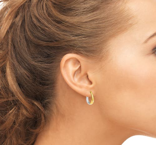 Donatello Gian Two Tone Hoop Earrings
