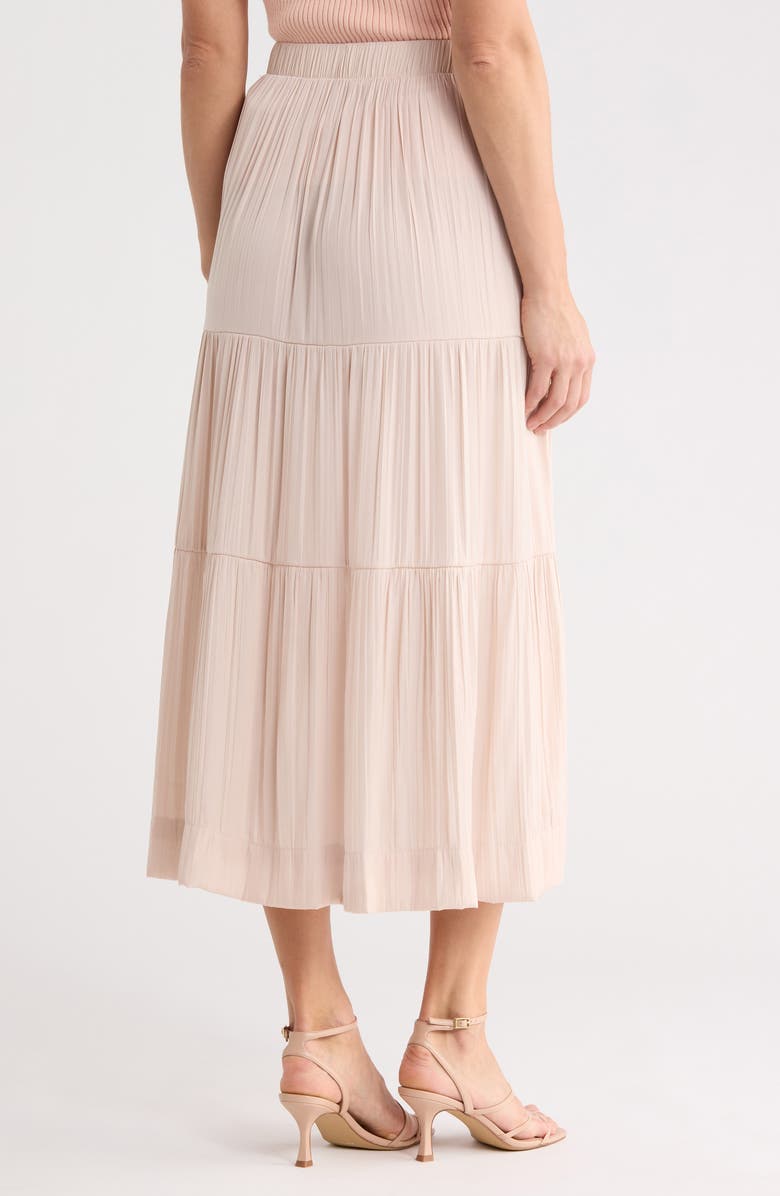 T Tahari Textured Tiered Skirt, Alternate, color, Champagne