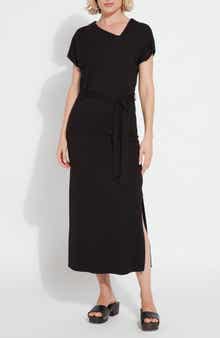Lysse Celeste Asymmetric Midi Dress