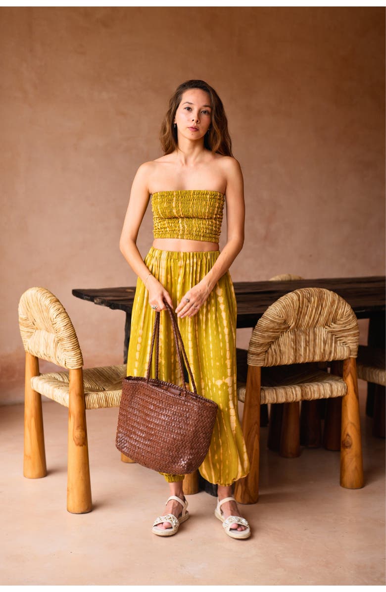 PINK HALEY Garcia Artisan Handwoven Leather Tote, Alternate, color, Brown