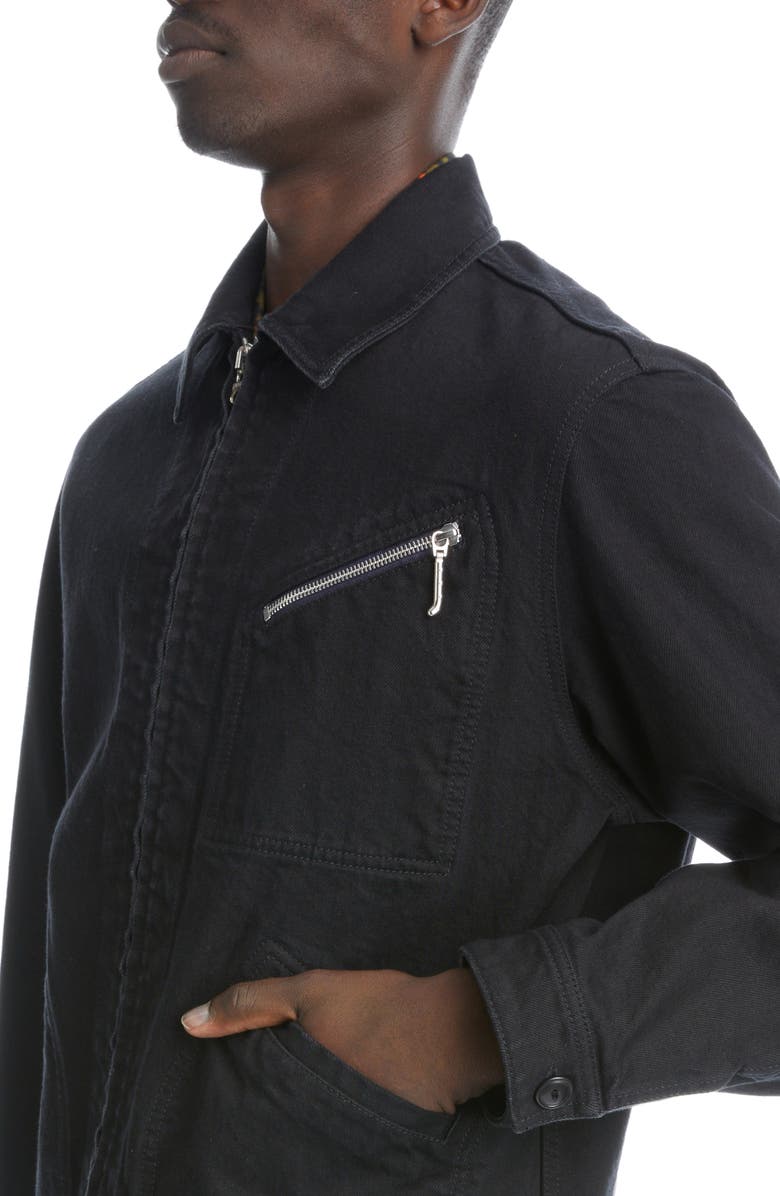 KENZO Stretch Denim Jacket, Alternate, color, 