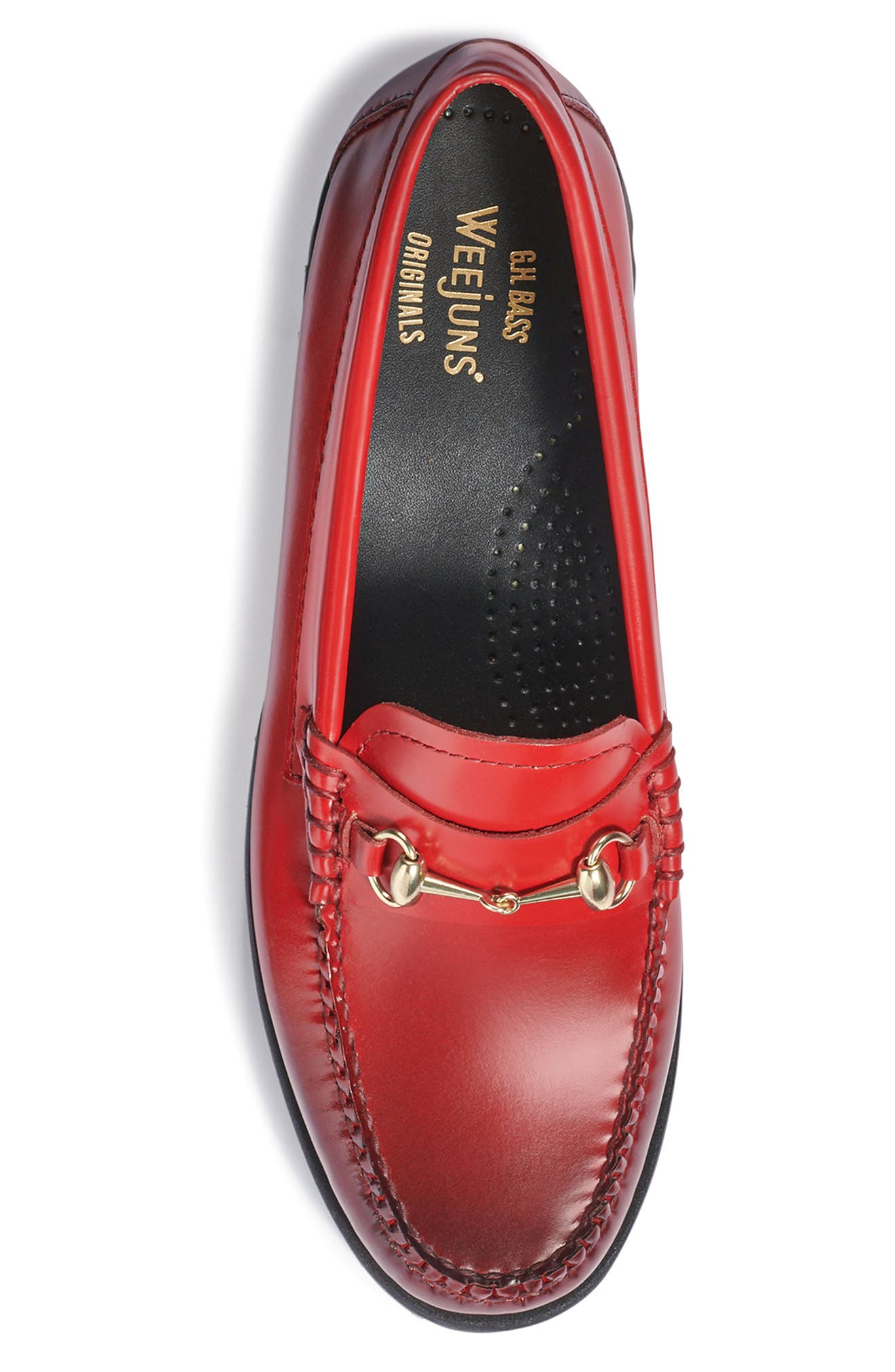 G.H. Bass and Co. Lianna Leather Platform Lug Loafer, Alternate, color, RED LEATHER