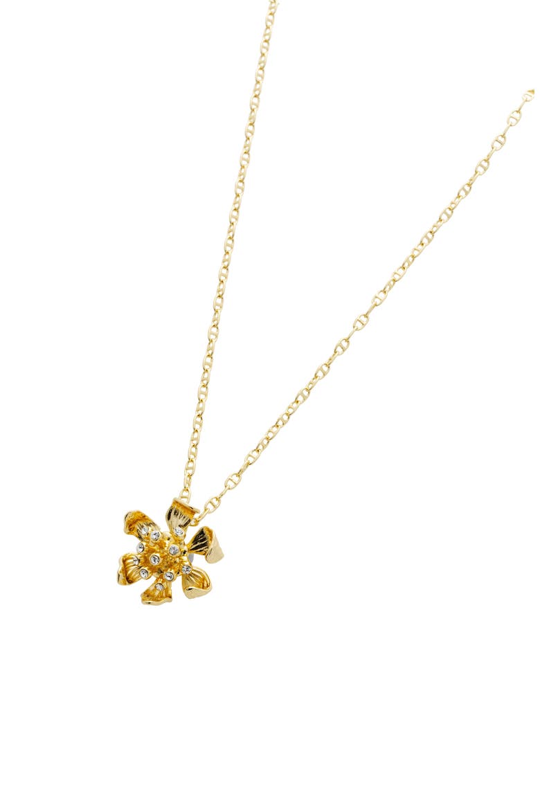 Furina Furled Flower Pendant Necklace, Alternate, color, METALLIC GOLD