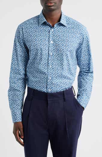 Roma Paisley Cotton Stretch Poplin Dress Shirt