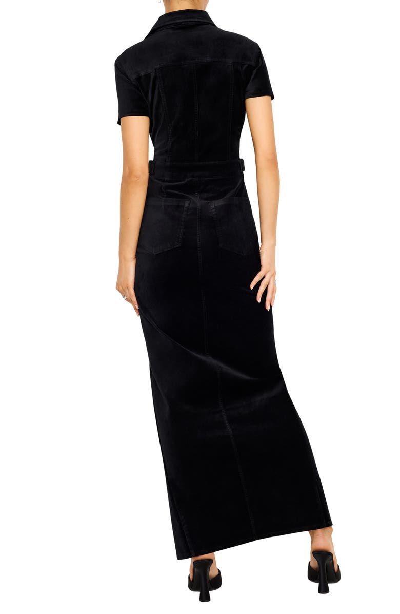 Good American Fit for Success Velvet Maxi Shirtdress, Alternate, color, 