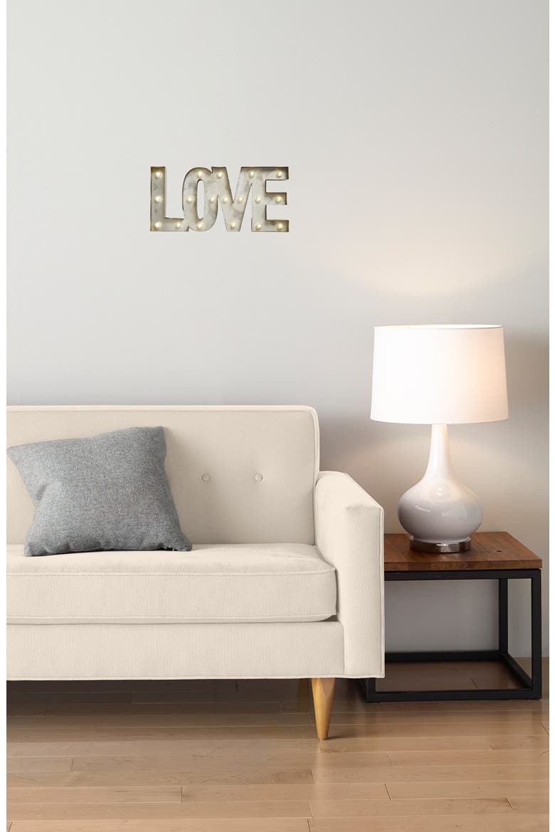 'LOVE' LED Marquee Sign, Alternate, color, METAL