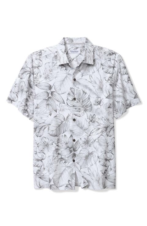 Coconut Point Coastal Cool Frond Escape IslandZone® Short Sleeve Button-Up Shirt