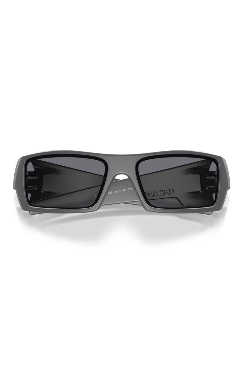 60mm Gascan Rectangle Sunglasses, Alternate, color, MATTE CARBON / GREY