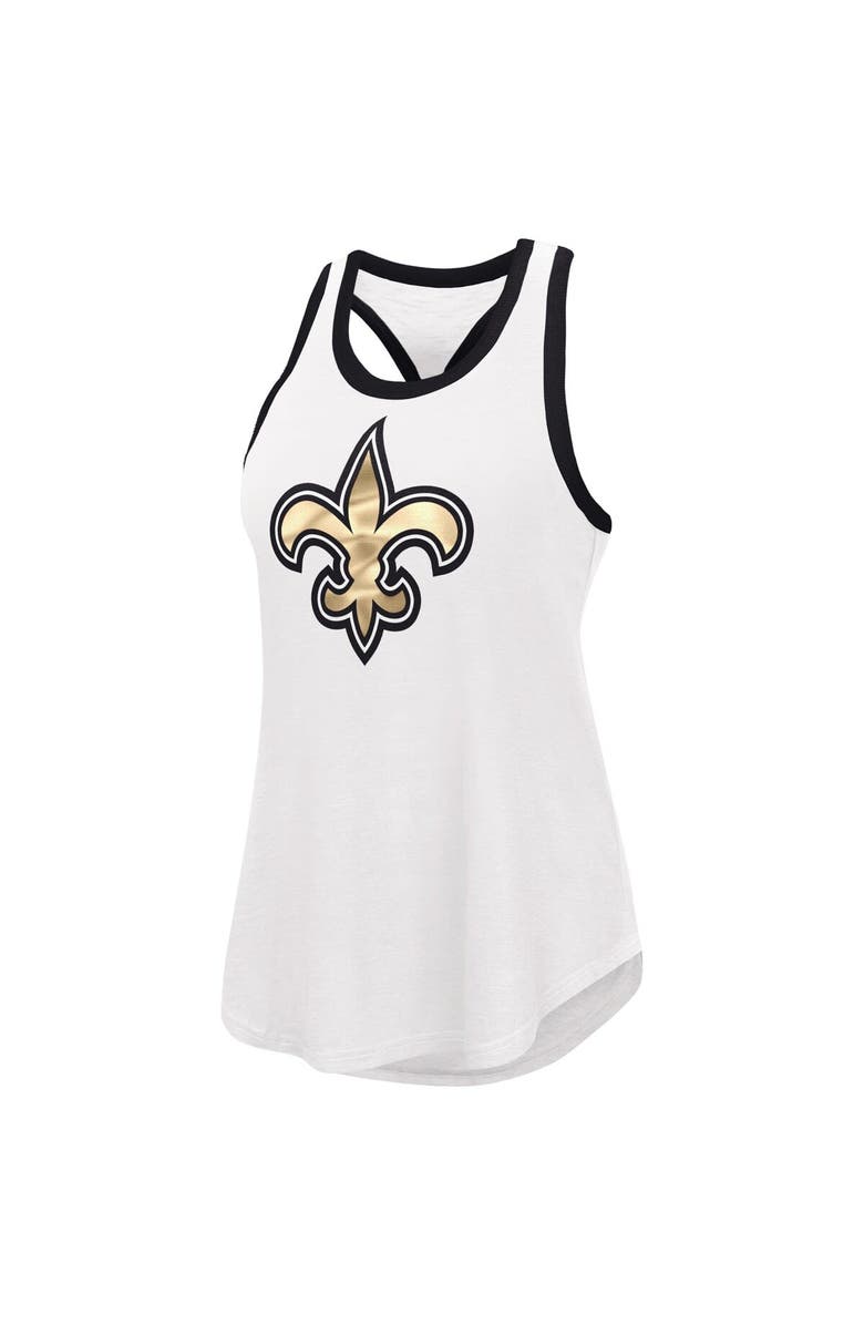 G-III 4HER BY CARL BANKS Women's G-III 4Her by Carl Banks White New Orleans Saints Tater Tank Top, Alternate, color, White