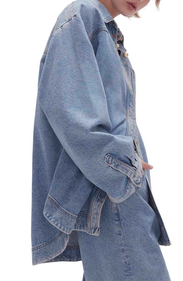 Aje Attraction Oversize Denim Shirt, Alternate, color,