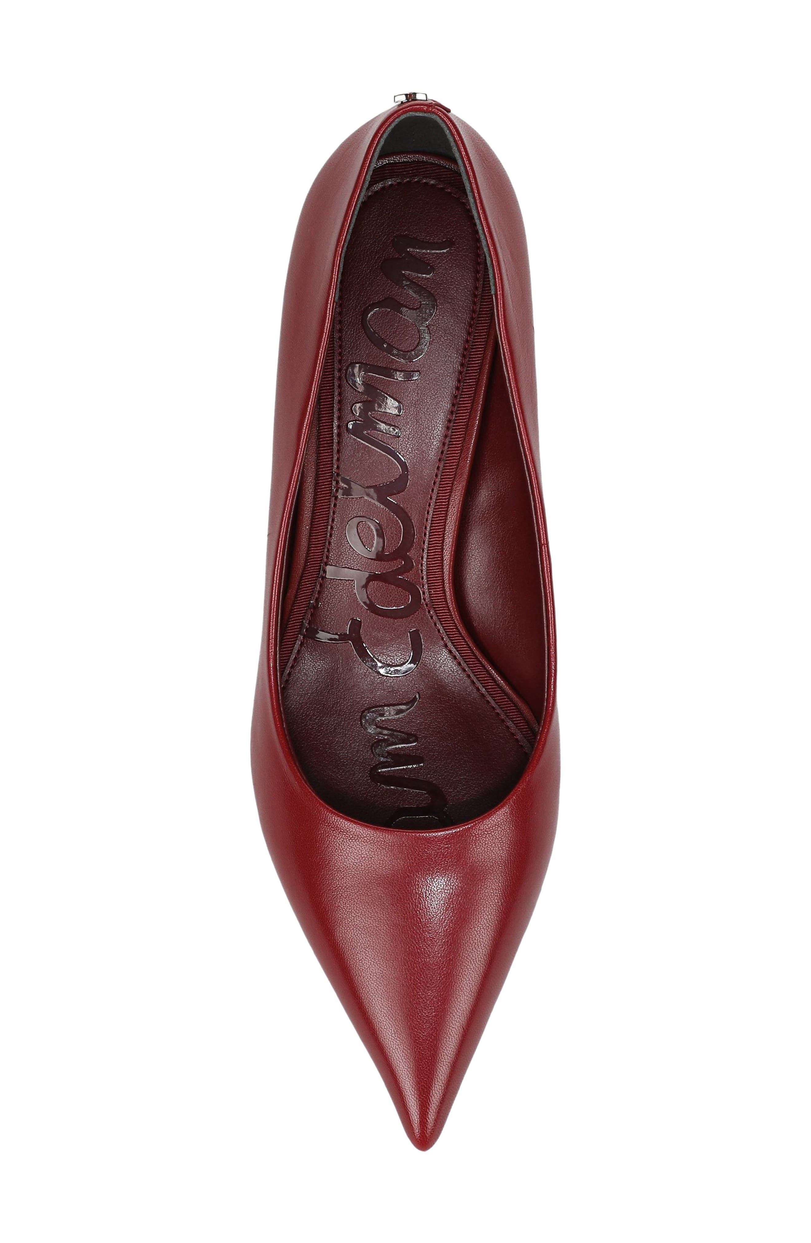 Summer Pointed Toe Kitten Heel Pump, Alternate, color, DEEP SCARLET