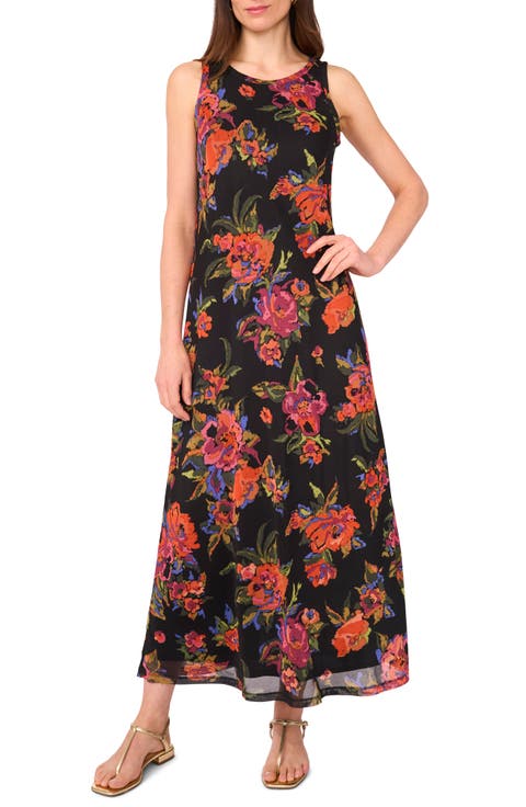 Floral Keyhole Maxi Tank Dress