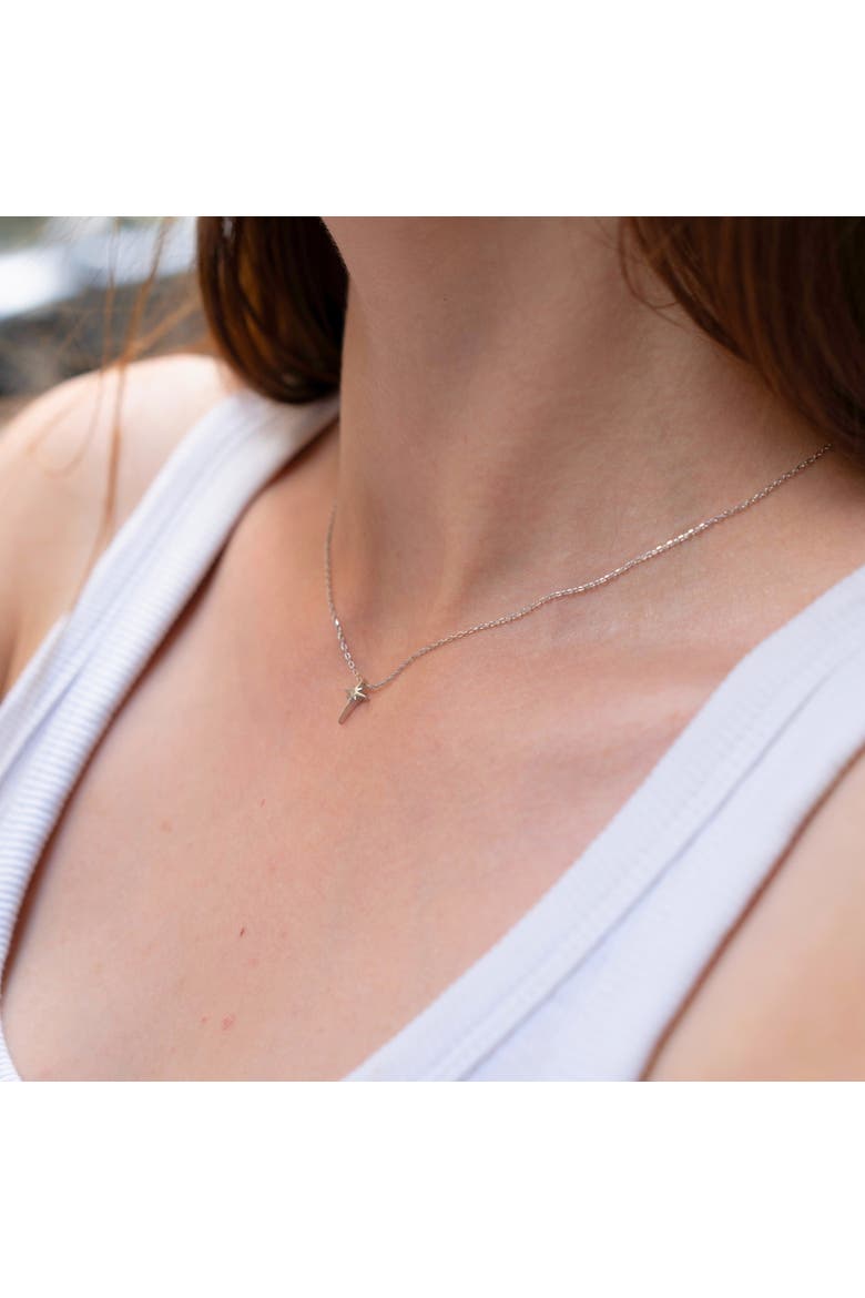 Single Star Necklace Sterling Silver, Alternate, color, Silver