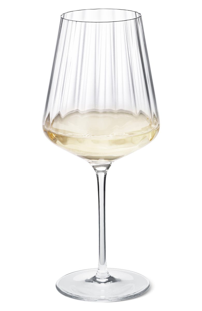 Georg Jensen Set of 6 Bern Crystal White Wine Glasses, Alternate, color, Clear