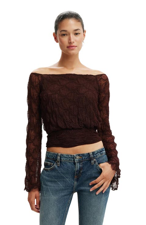 Women's Sofia Lace Long Sleeve Top