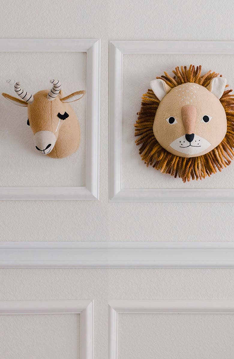 CRANE BABY Safari Animal Plush Head Wall Art, Alternate, color, Brown Antelope