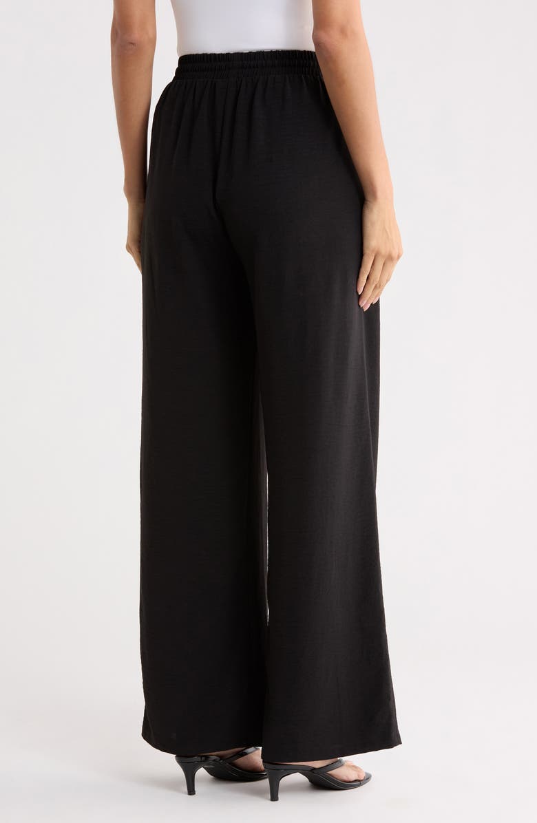 Leith Airflow Pull-On Wide Leg Pants, Alternate, color, Black