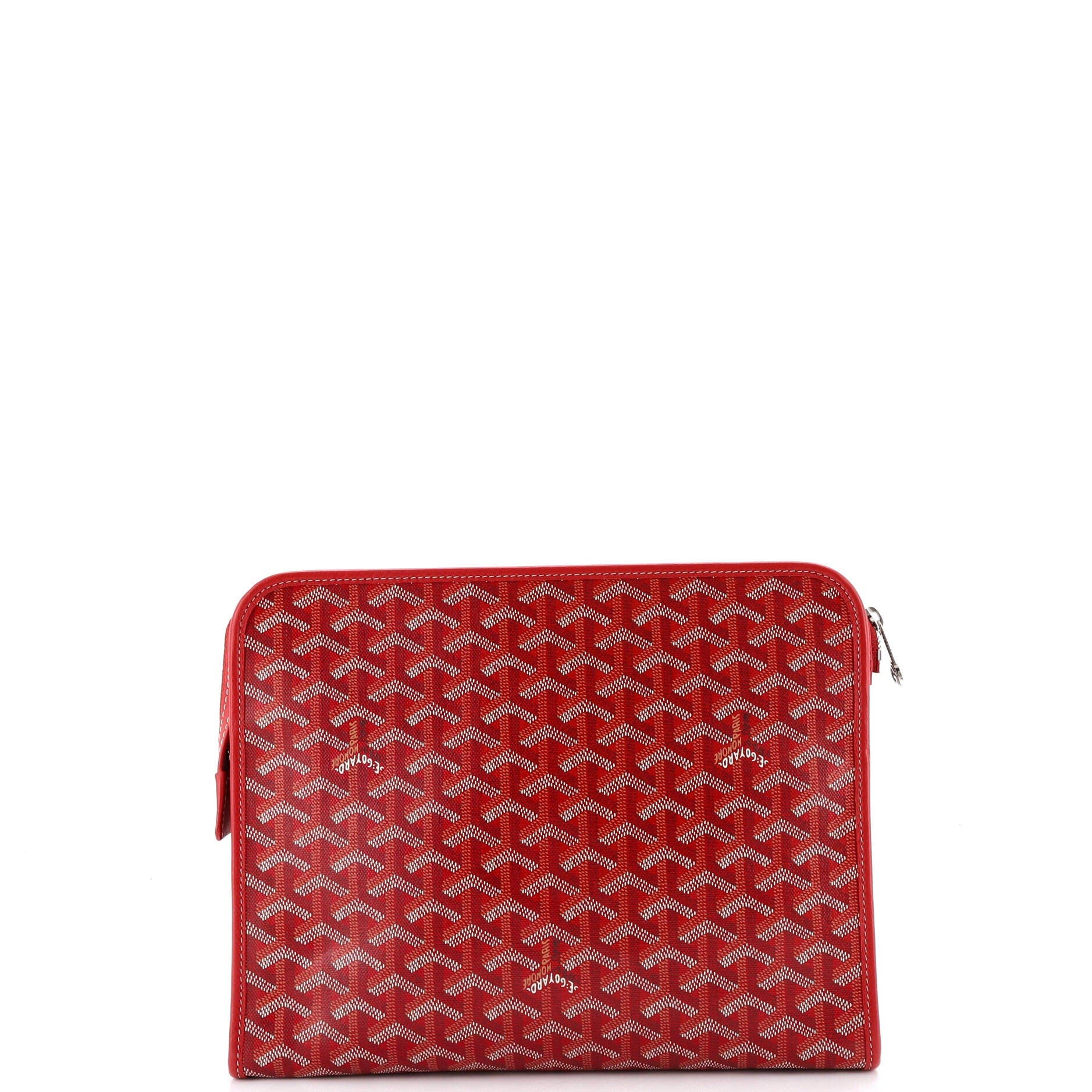 Pre-Owned Goyard Jouvence Toiletry Pouch Coated Canvas GM, Alternate, color, Red
