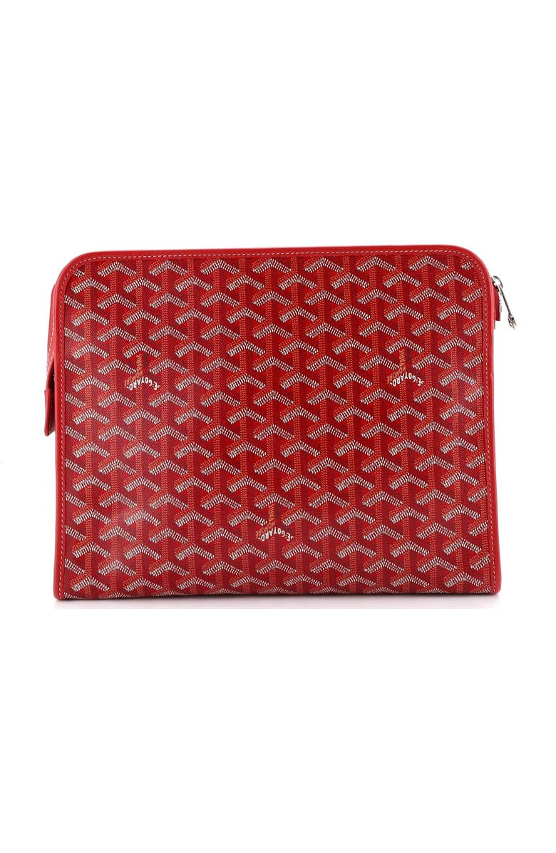 Pre-Owned Goyard Jouvence Toiletry Pouch Coated Canvas GM, Alternate, color, Red