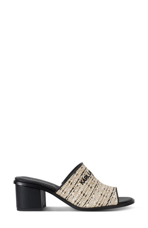 Karl Lagerfeld Paris Harford Sandal In Natural/black