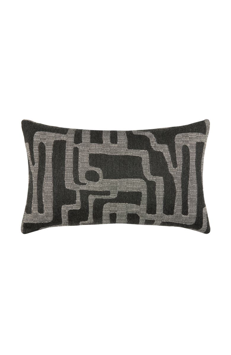 Elaine Smith Noble Indoor & Outdoor Woven Accent Pillow, Main, color, Charcoal