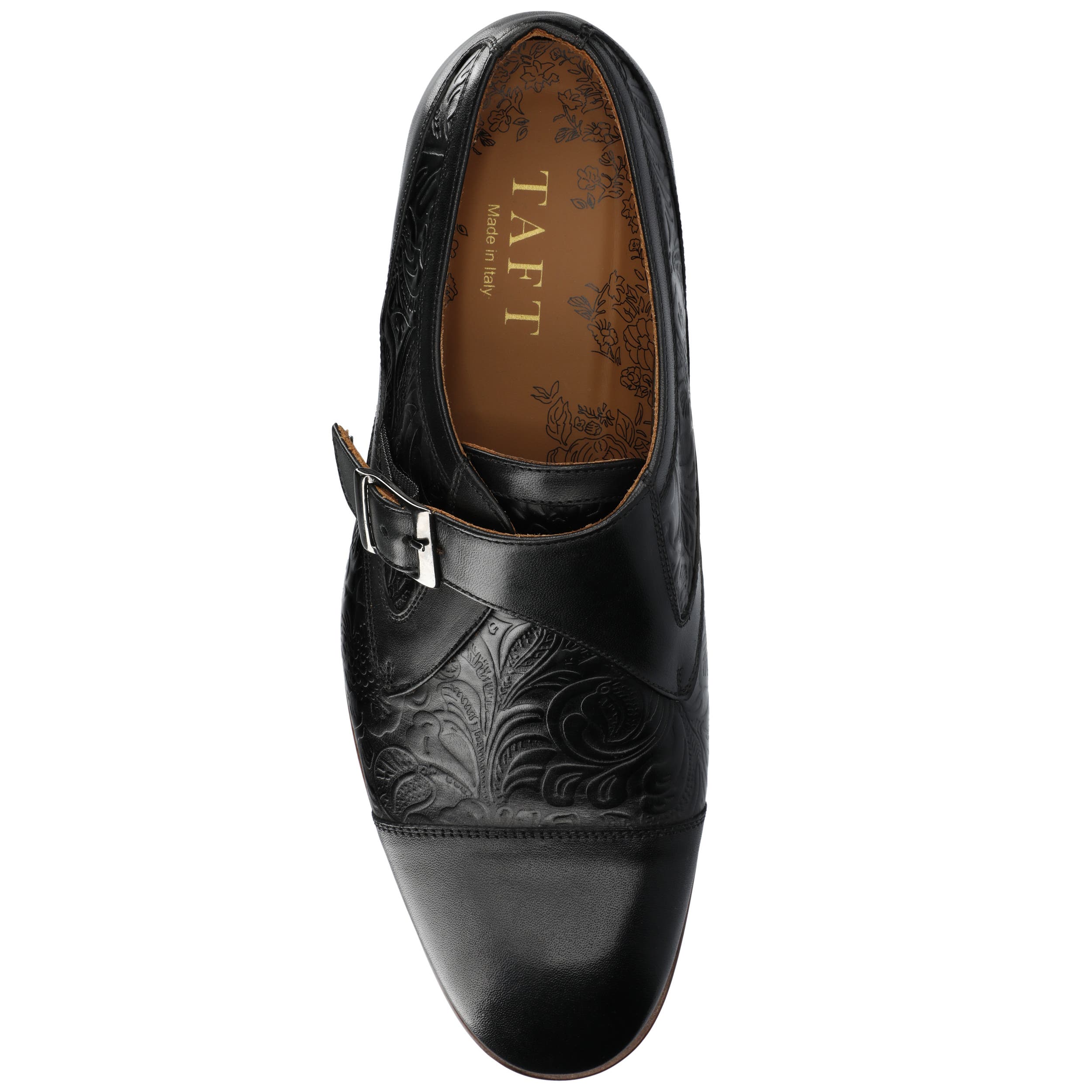Men's Jack Monk Strap Dress Shoe, Alternate, color, Black Floral