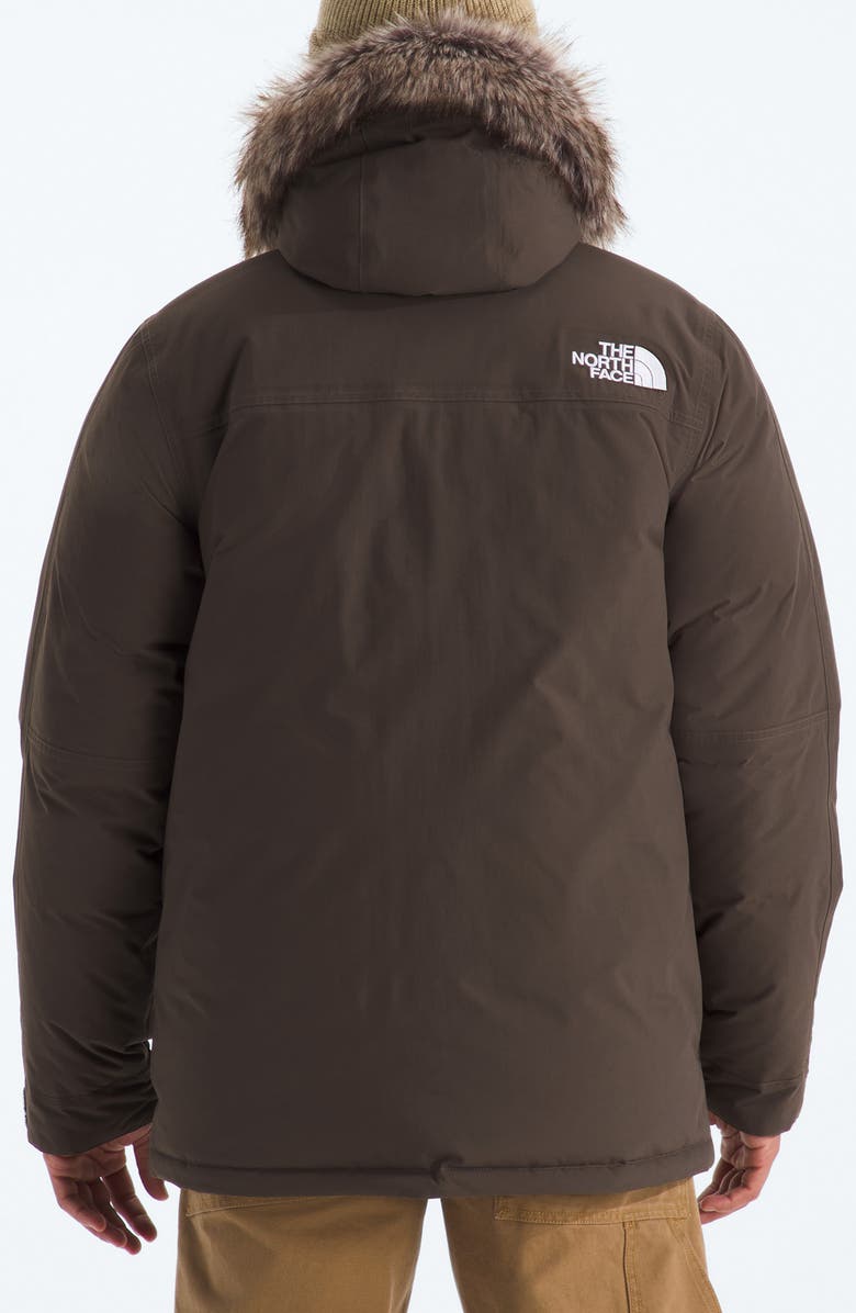 The North Face McMurdo Waterproof 600 Fill Power Hooded Down Parka with Faux Fur Trim, Alternate, color, Smokey Brown