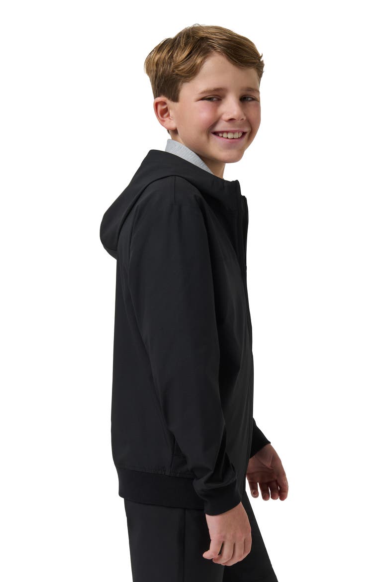 Kids' Y Wanderlust Hooded Jacket, Alternate, color, BLACK