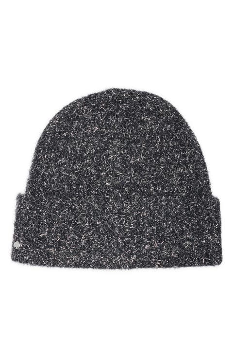 tinsel knit beanie