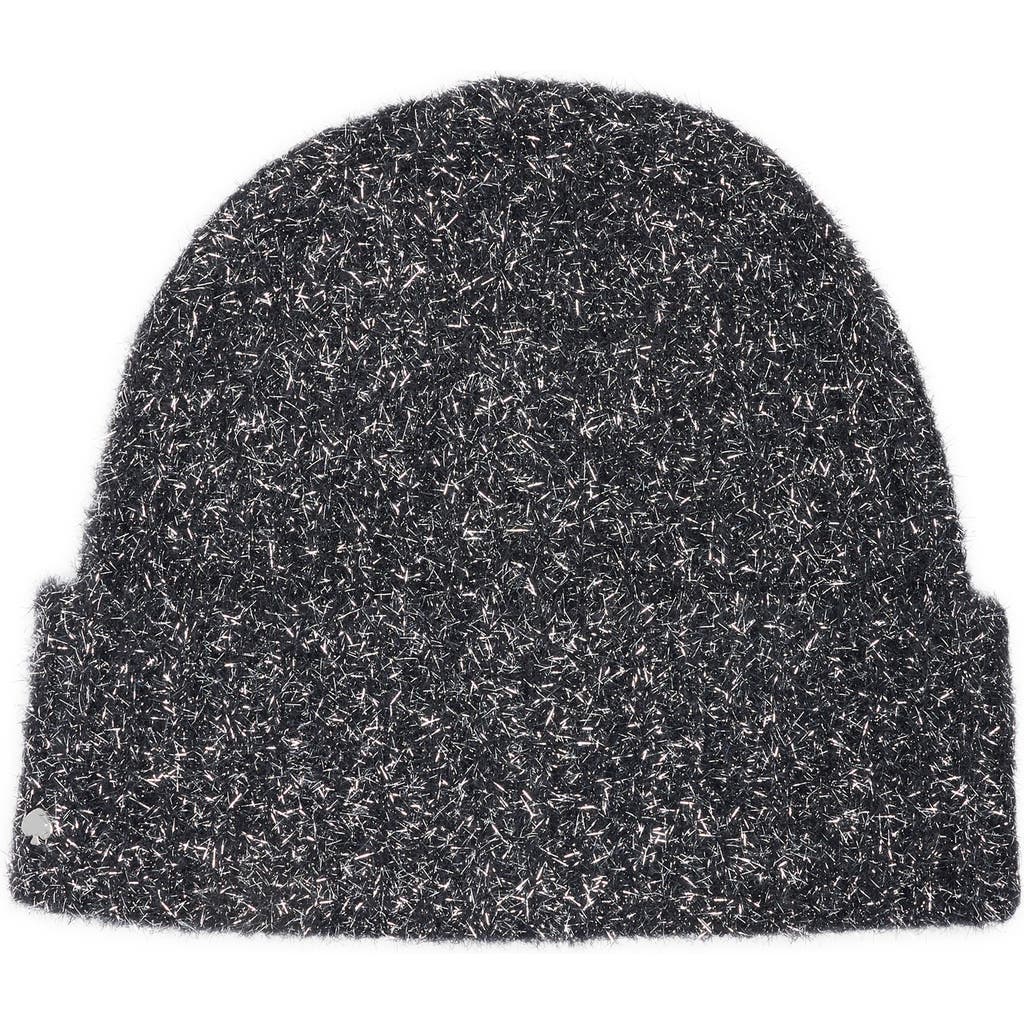 Kate Spade New York Tinsel Knit Beanie In Black