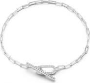 GLAZE JEWELRY Glaze Jewelry Pave CZ Paperclip Link Bracelet