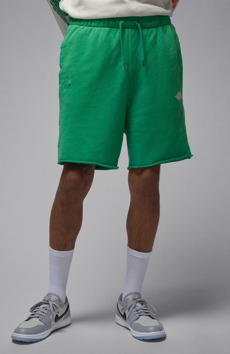 Jordan Rare Air French Terry Graphic Sweat Shorts, Main, color, Stadium Green/ Sail