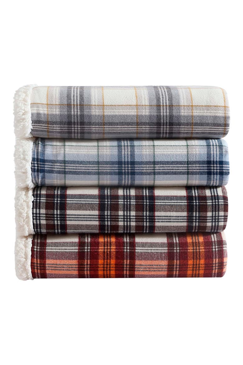 Edgewood Plaid Fleece Throw Blanket, Alternate, color, GREY